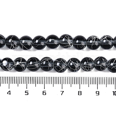 Строковые прозрачные стеклянные бусины в нитях GLAD-Q012-8mm-14-1