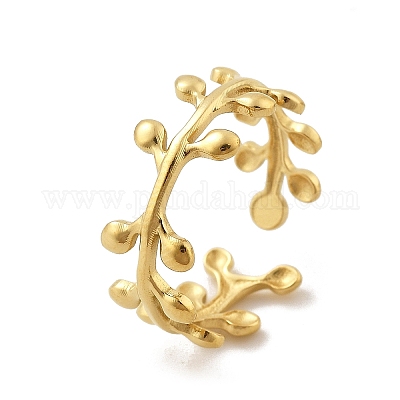 Открытые манжетные кольца из нержавеющей стали 304 RJEW-R014-02G-04-1