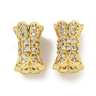 Покрытие стойки латунь микропаве прозрачные кубические циркониевые бусины KK-L215-310A-G01-1