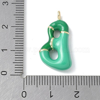Латунь эмаль подвески X-KK-E093-03G-B-01-1