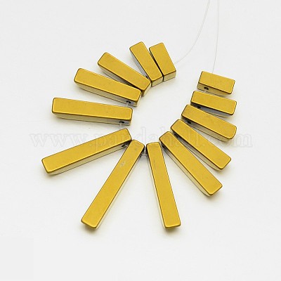 Прямоугольные немагнитные синтетические гематитовые бусины нити G-D619-03-1