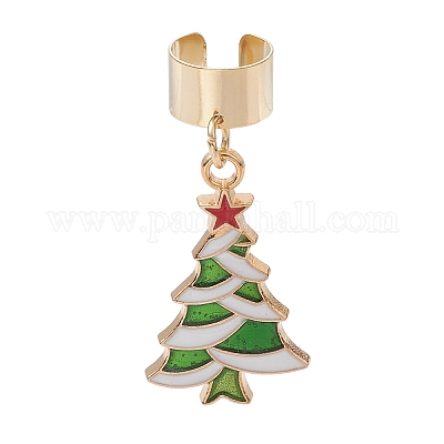 6 шт. Рождественский сплав эмалированный стетоскоп подвесные украшения HJEW-JM03708-1
