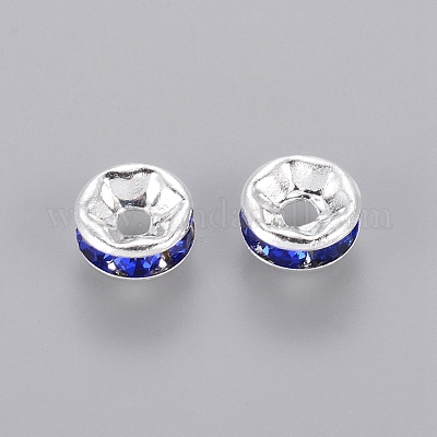 Séparateurs perles en laiton avec strass&nbsp;RB-A014-Z6mm-05S-1
