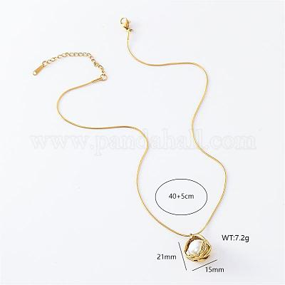 3 шт. элегантные круглые подвески из нержавеющей стали и искусственного жемчуга для женщин EH7526-2-1