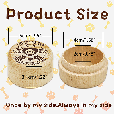 Буковая деревянная шкатулка с гравировкой «Мой первый локон» CON-WH0121-003-1