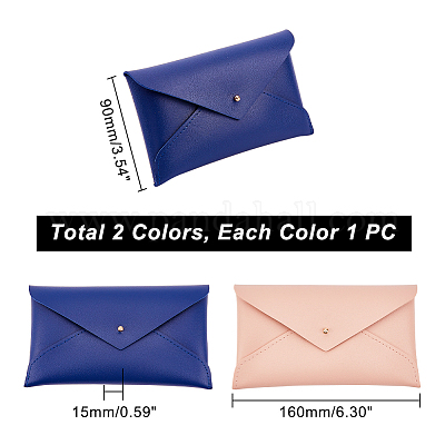 2 шт. 2-цветный чехол-конверт из искусственной кожи для очков FIND-GA0002-73-1