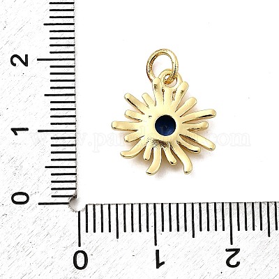 Солнце латунных микро проложить Цирконом подвески KK-C134-11G-04-1