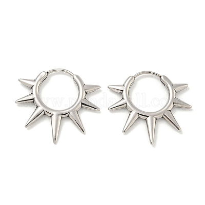 Серьги-кольца из хирургической нержавеющей стали 316 EJEW-D096-08G-P-1