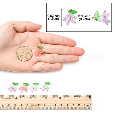 50шт прозрачные акриловые подвески PALLOY-FS00038-01-1