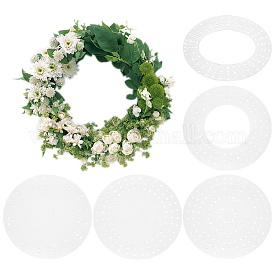 5 шт. акриловые круглые овальные доски для венков DIY-WH0570-18-1
