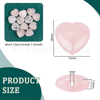 1 нить бусин из натурального розового кварца G-OC0004-77-1