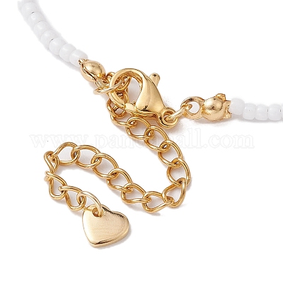 Ожерелья из бисера с натуральным радужным лунным камнем в богемном стиле NJEW-JN04658-01-1