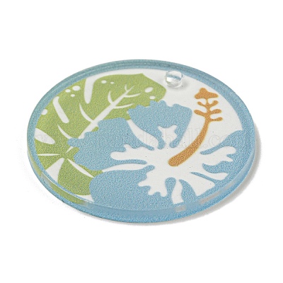 Непрозрачные акриловые подвески BACR-C001-01C-1