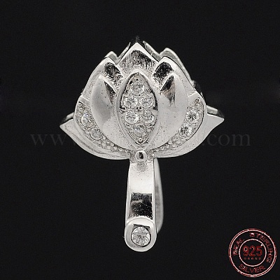 Антикоррозийные модные серьги-подвески из стерлингового серебра с родиевым покрытием и микропаве из кубических цирконий X-STER-M088-01-1