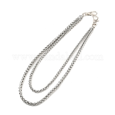 Wholesale 304 Stainless Steel Double Layer Wheat Chains for Jeans Pants 