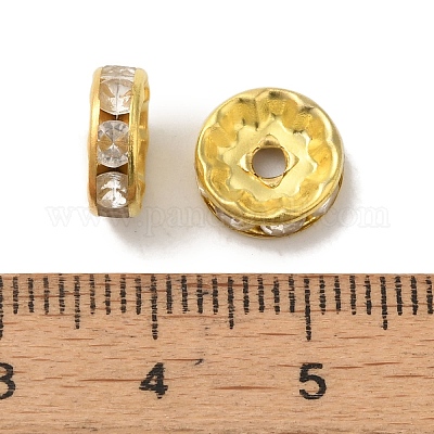 Латунные разделительные бусины со стразами класса b RSB039-B01G-1