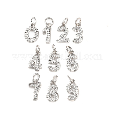 Латунные микропаве прозрачные кубические циркониевые подвески KK-G544-04P-1