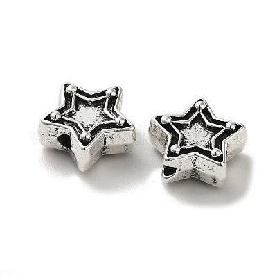 Сплавочные овальные бусины тибетского стиля  PALLOY-P302-01G-AS-1