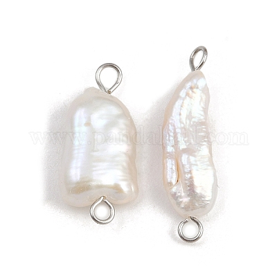 Подвески-коннекторы из натурального пресноводного жемчуга Кеши STAS-D378-09P-1