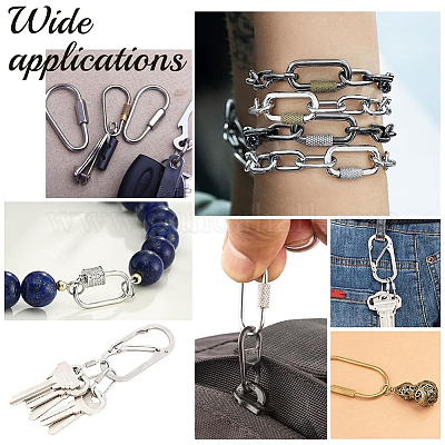 6 шт. 3 стиля латунный винт с карабином KK-UN0002-01-1