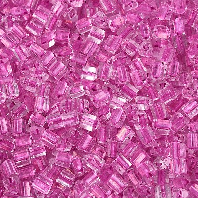 Прозрачные внутри цветные стеклянные бусины SEED-T007-13D-1