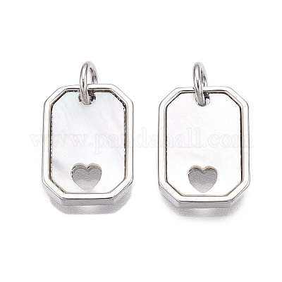 Подвески из латуни и ракушек KK-N254-212P-1