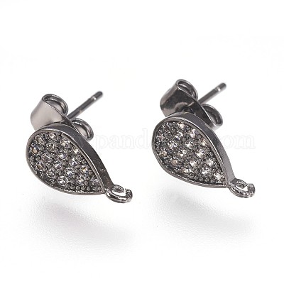 Серьги-гвоздики из экологически чистой латуни KK-P156-28B-NR-1