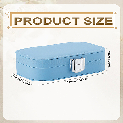 Коробка для хранения ювелирных изделий из искусственной кожи CON-WH0085-125D-1