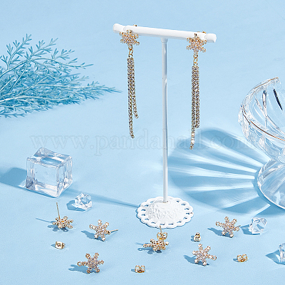 Латунные серьги с цирконом ZIRC-BBC0002-84B-1