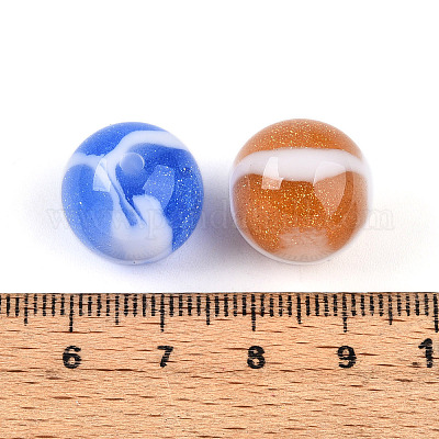 Двухцветные бусины из непрозрачной смолы X1-RESI-N042-16mm-16-1