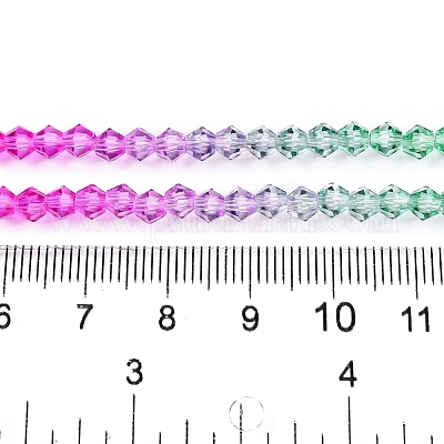 Градиентные цветные стеклянные бусины X1-DGLA-A039-T4mm-A010-1