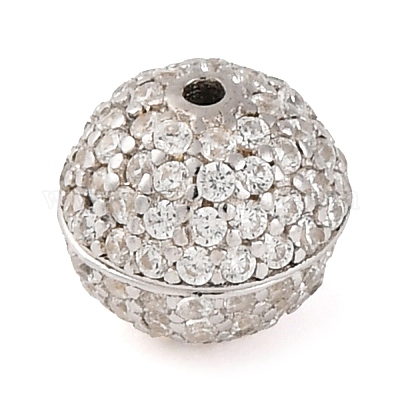 925 винтовая застежка из стерлингового серебра с микропаве и прозрачным фианитом. STER-U005-04P-1