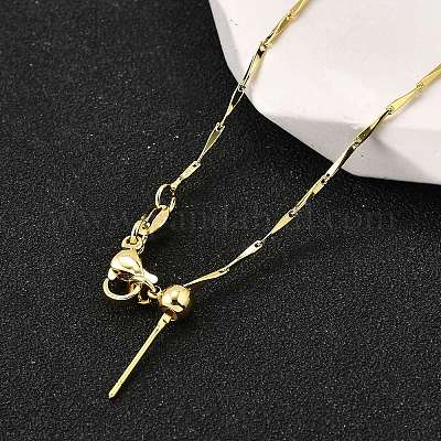 Латунные звенья цепи регулируемые слайдеры ожерелья NJEW-M108-10G-1