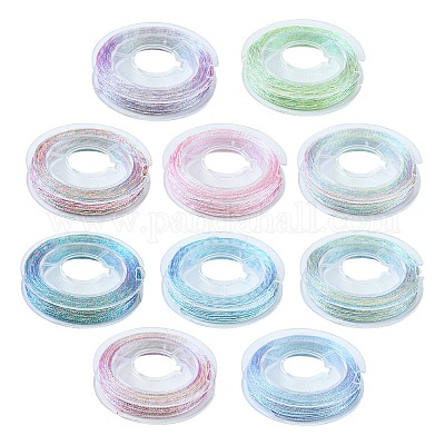 10 рулон двухслойных металлических полиэфирных ниток MCOR-YW0001-03B-1