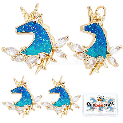 Подвески из кубического циркония с покрытием из латуни KK-BBC0003-15-1