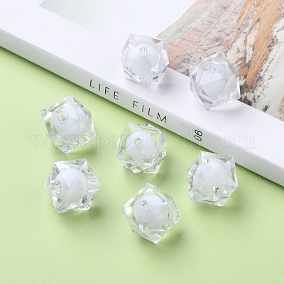 Прозрачные акриловые бусины TACR-S112-20mm-01-1