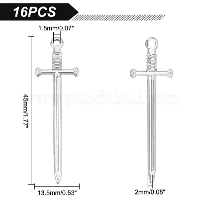 Shop UNICRAFTALE 16Pcs Dagger Bookmark Charms 304 Stainless Steel Sword  Pendants Hypoallergenic Punk Earring Sword Charms 45mm Metal Bracelets  Charm for DIY Jewelry Making and Custom Toymaking for Jewelry Making -  PandaHall Selected