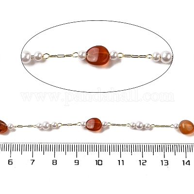 Цепочки из бисера из натурального сердолика ручной работы CHC-F020-03G-04-1