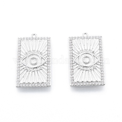 Латунные микро проложить кубического циркония сеттинги кулон горный хрусталь KK-C006-29P-1