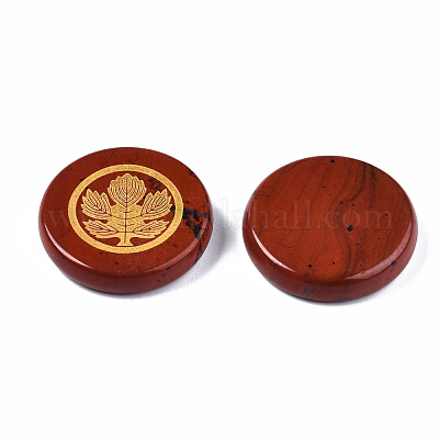 Природного красной яшмы кабошон G-S375-009E-1