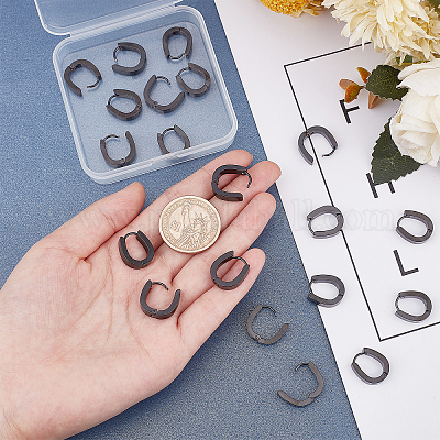 10 пара серег-колец из нержавеющей стали 304 EJEW-UN0001-73-1