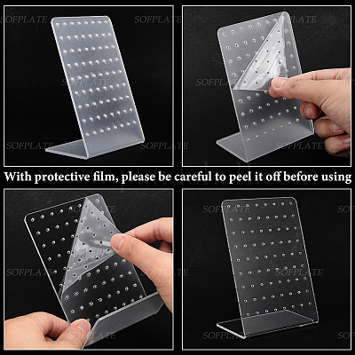 4шт акриловые серьги-подставки EDIS-SP0001-04C-1