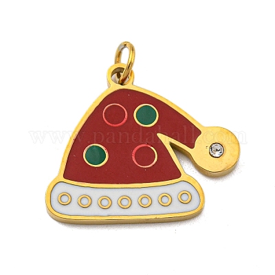 Подвески из нержавеющей стали 304 с ионным покрытием (IP) на рождественскую тематику STAS-O005-01L-G-1