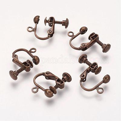 Wholesale Brass Screw Clip Earring Converter 