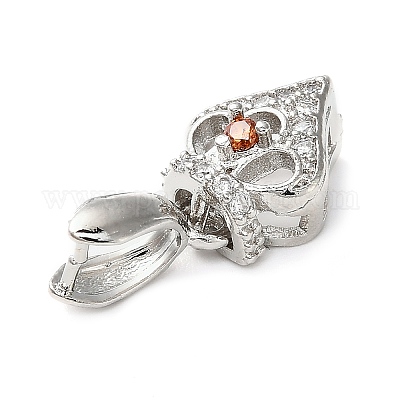 Латунные микро проложить кубического циркония прижимные поручительств KK-L229-068P-1