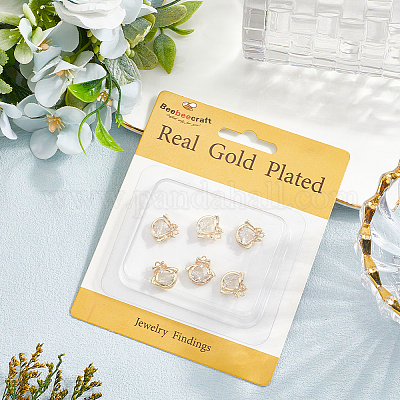 6 шт. Латунные подвески с микропаве KK-BBC0020-48-1