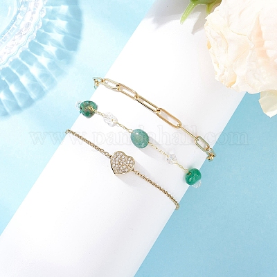 Цепочка из 3 слоя BJEW-JB12459-01-1