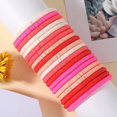 Набор растягивающихся браслетов Heishi Surfer из полимерной глины BJEW-SW00125-1