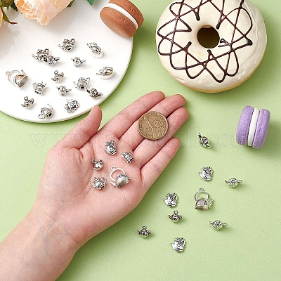 30 шт. 6 стиля подвески из сплава в тибетском стиле&nbsp;TIBEP-YW0001-77-1