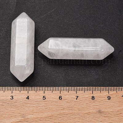 天然水晶の両端が尖った部分 多面カット 44~48x14~15x14~15mmの通販